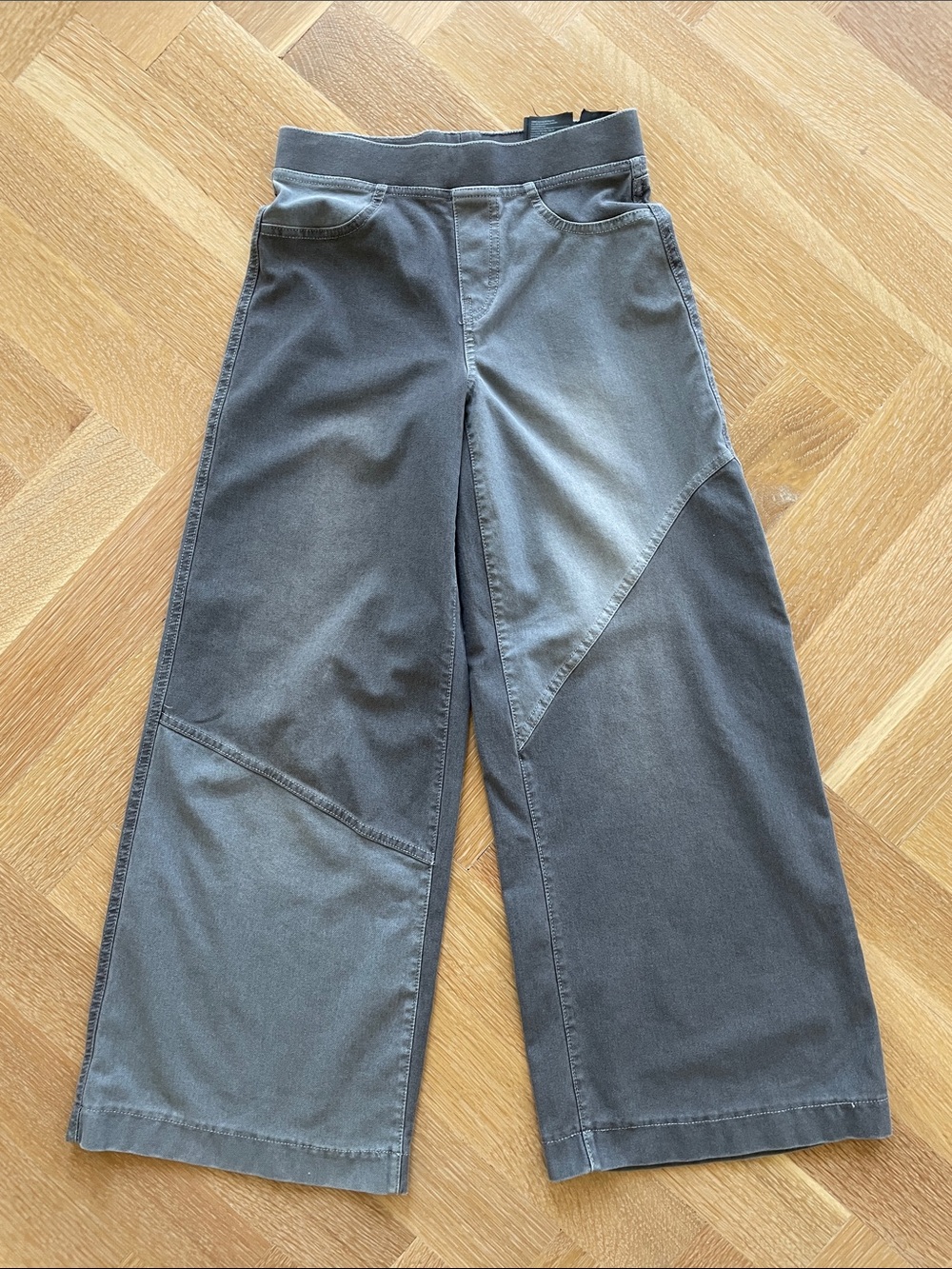 H&M elastic waist stretch denim pants size 10